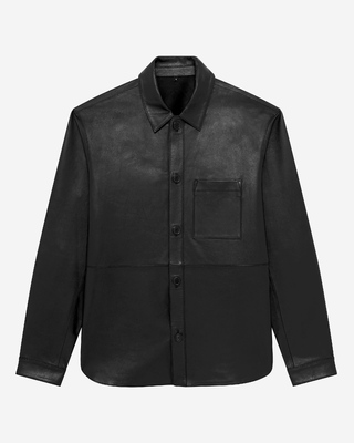 Black leather shirt