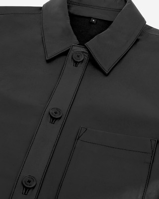 Black leather shirt