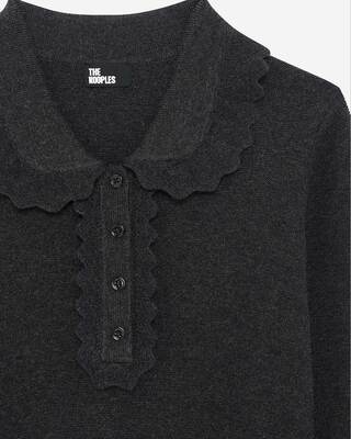 Black cowl-neck sweater