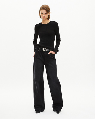 Sweater with black ribbons