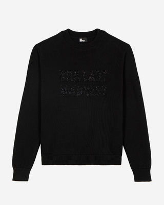 Sweater with black lurex jaquard