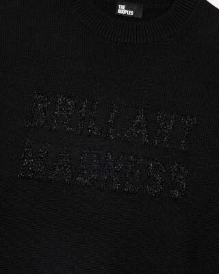 Sweater with black lurex jaquard