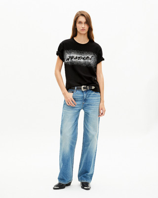 What is black rhinestone T-shirt