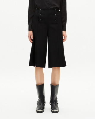 Wide-leg pants with black bridge