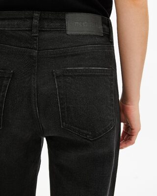Black wide-leg jeans