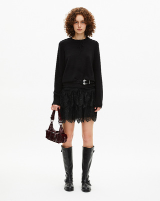 Black lace skirt