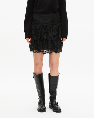 Black lace skirt