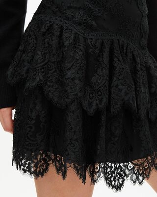 Black lace skirt