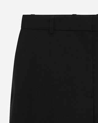 Wide-leg pants with black cuffs