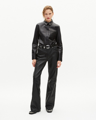 Black leather shirt