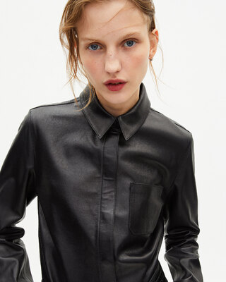 Black leather shirt