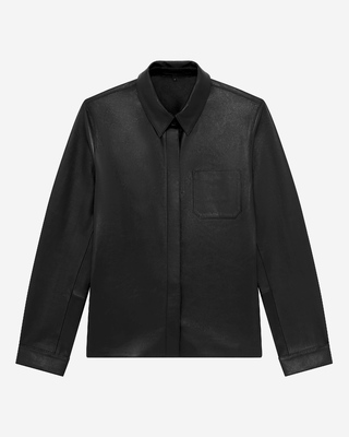 Black leather shirt