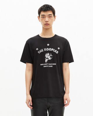 T-shirt with black screen print