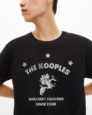 T-shirt with black screen print