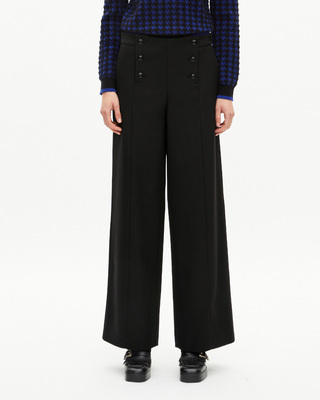 Straight-leg pants with black bridge