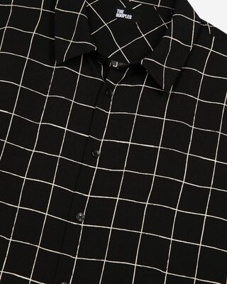 Black plaid shirt
