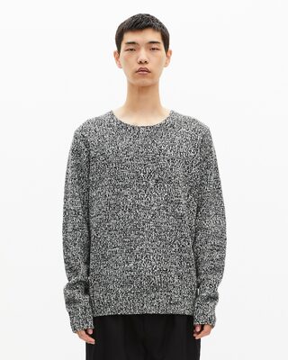 Black and white wool sweater