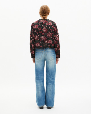 Burgundy pink jacquard jacket