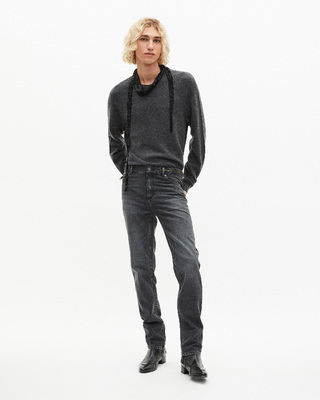 Black faded skinny jeans