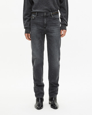 Black faded skinny jeans
