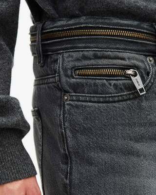 Black faded skinny jeans