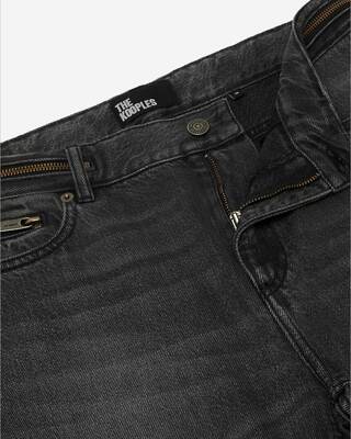 Black faded skinny jeans