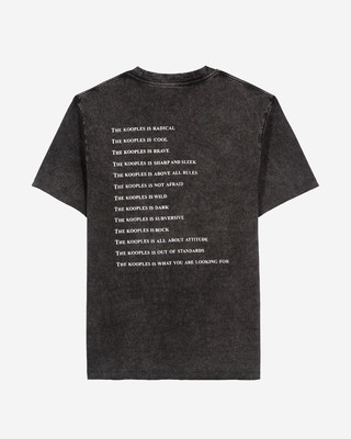 Black What Is denim patch t-shirt