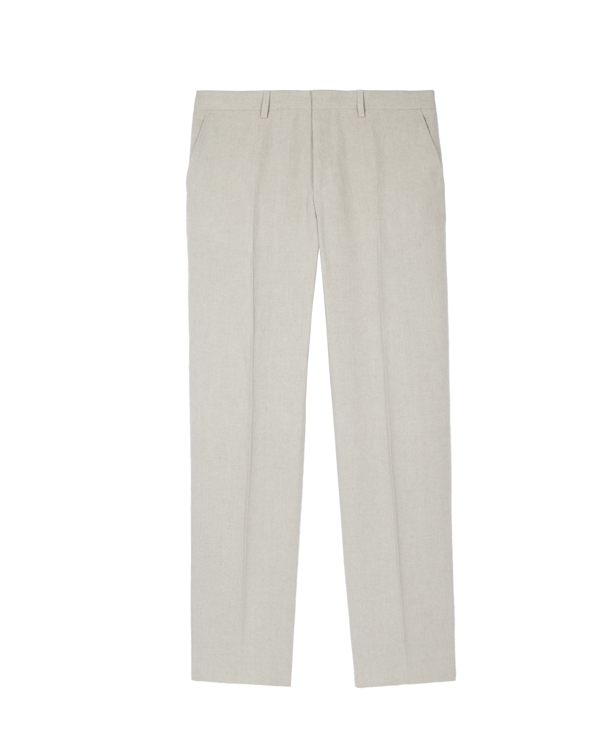 Beige linen suit pants
