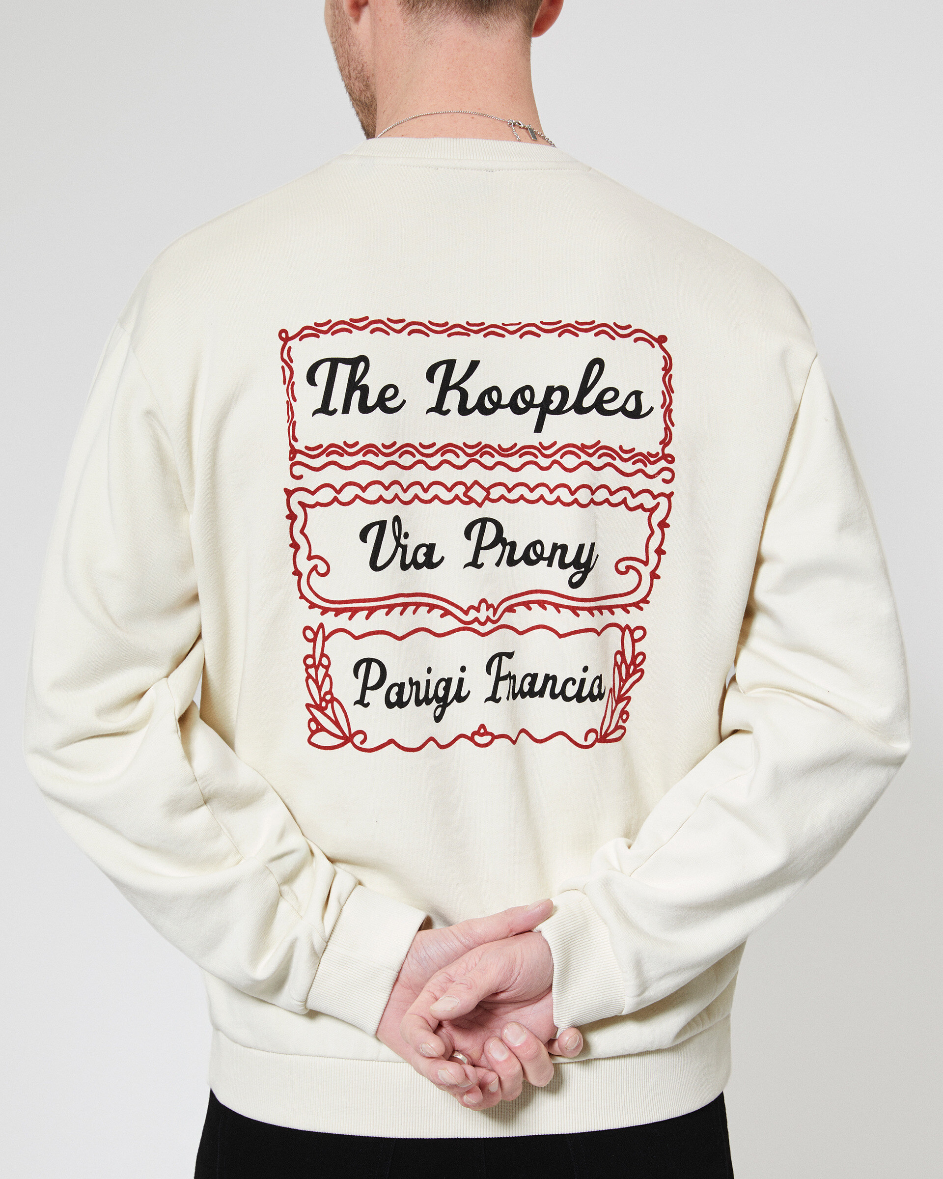 Sweatshirt with beige Via Prony screen print