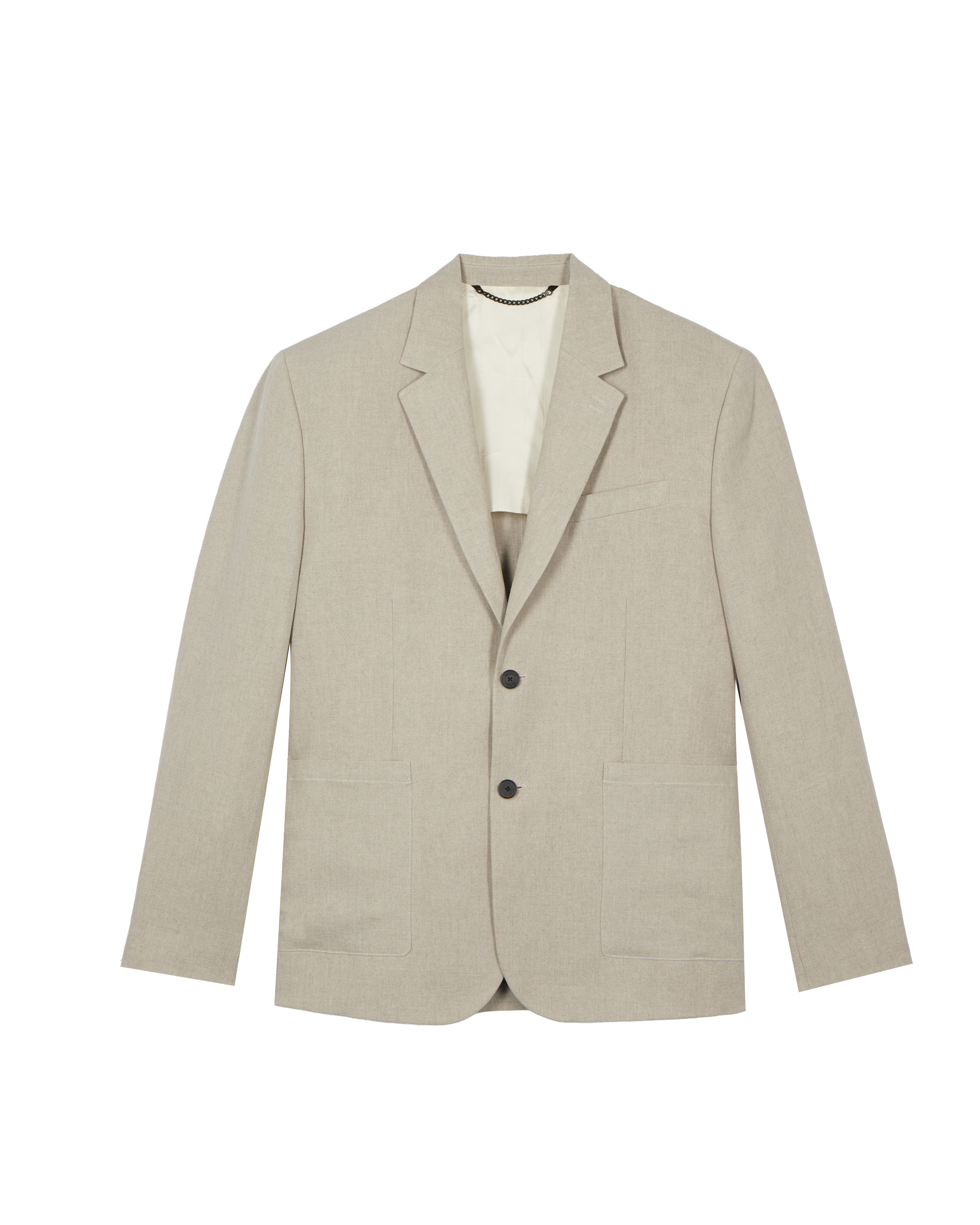 Beige linen suit jacket