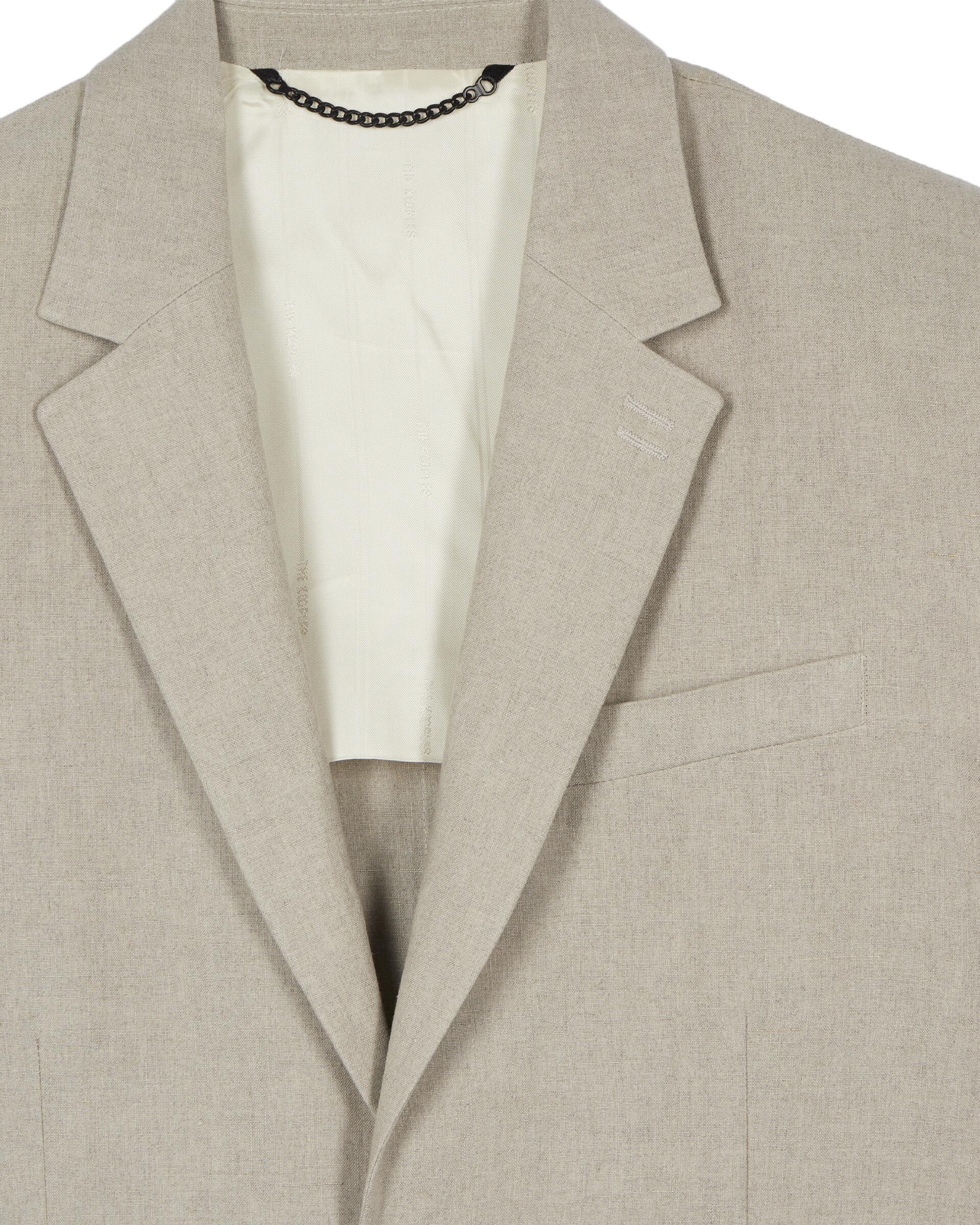 Beige linen suit jacket