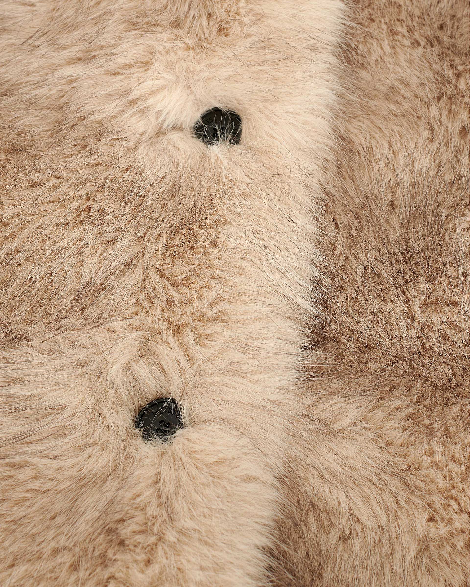 Beige fur-effect coat