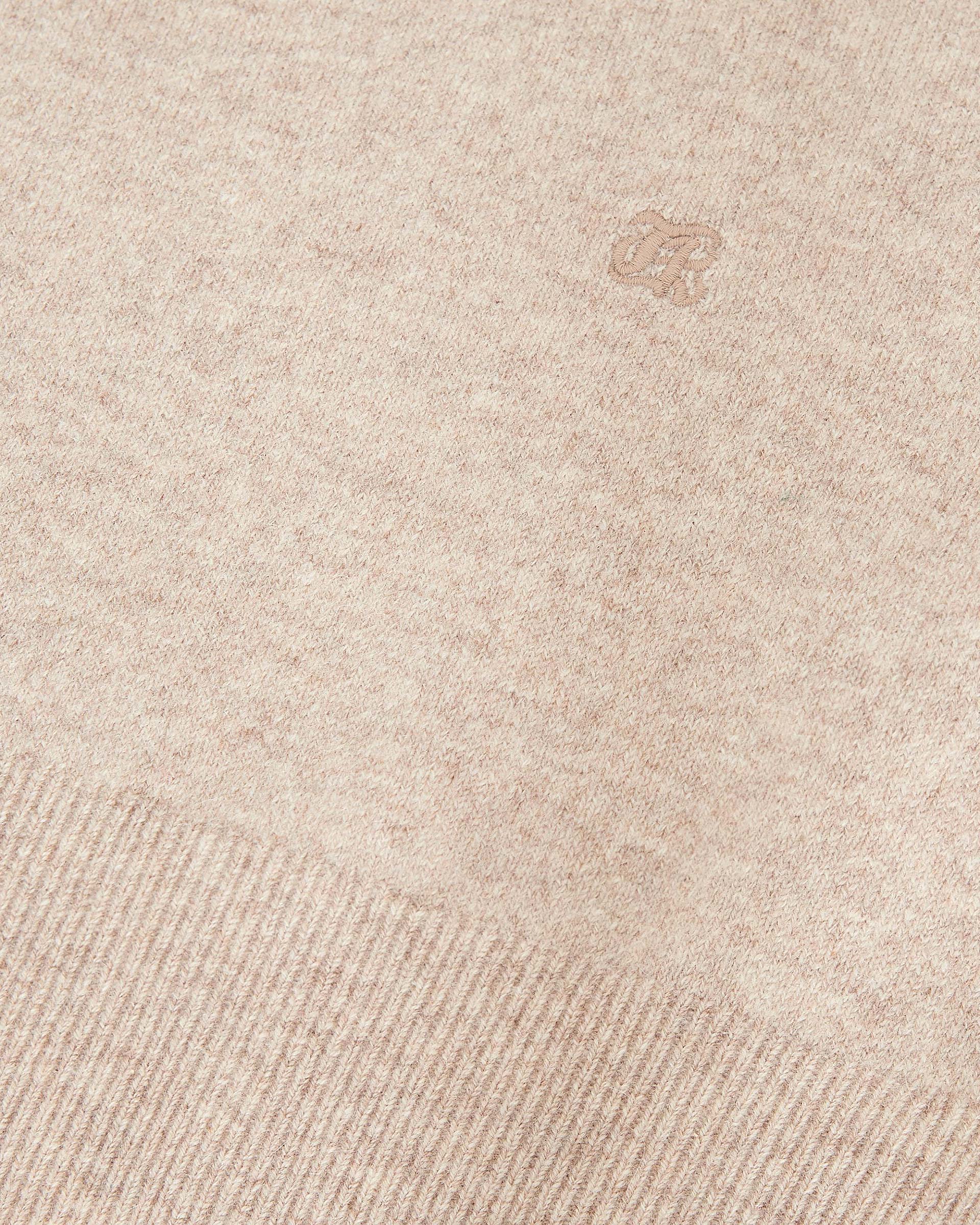 Beige cashmere V-neck sweater