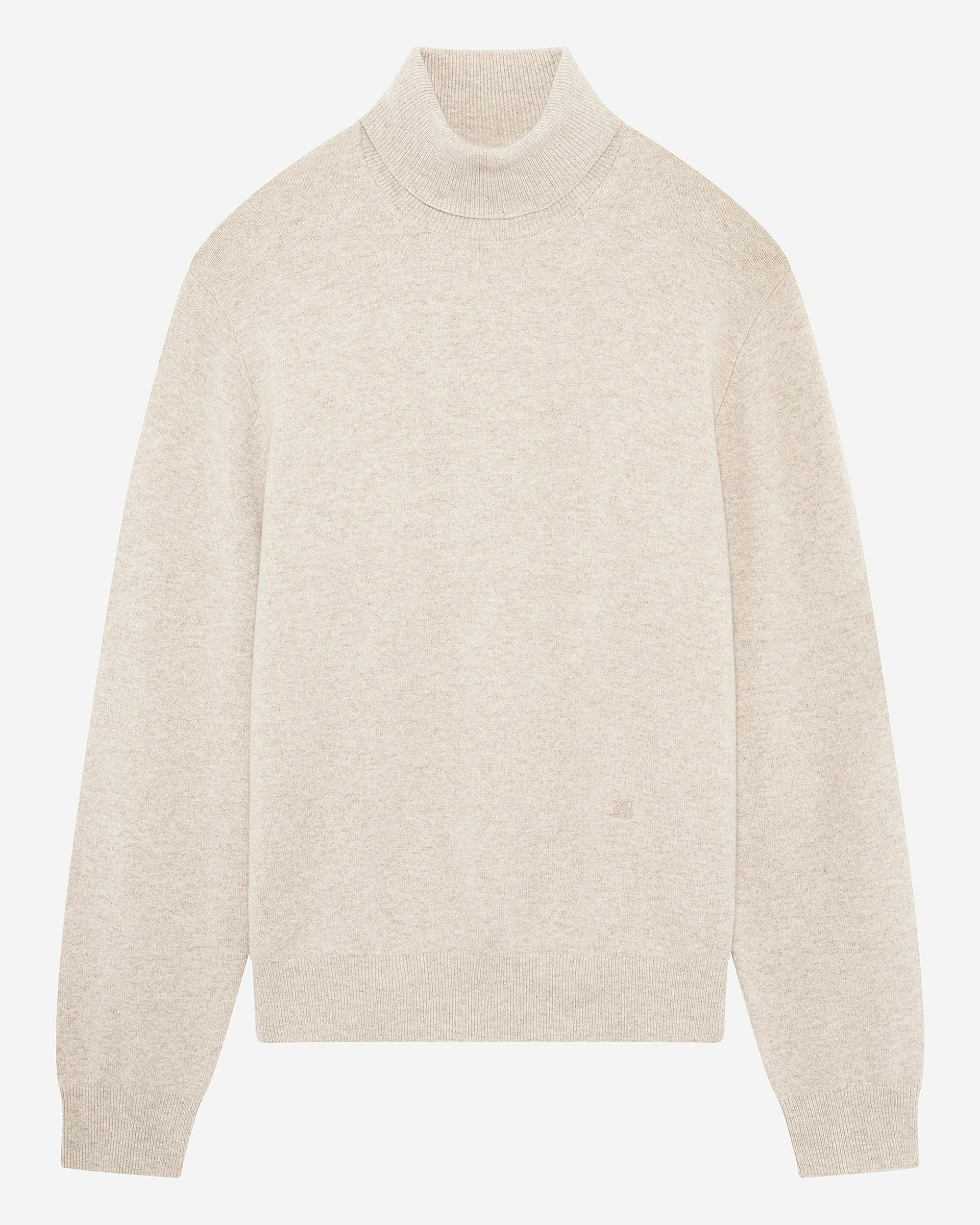 Beige cashmere turtleneck sweater