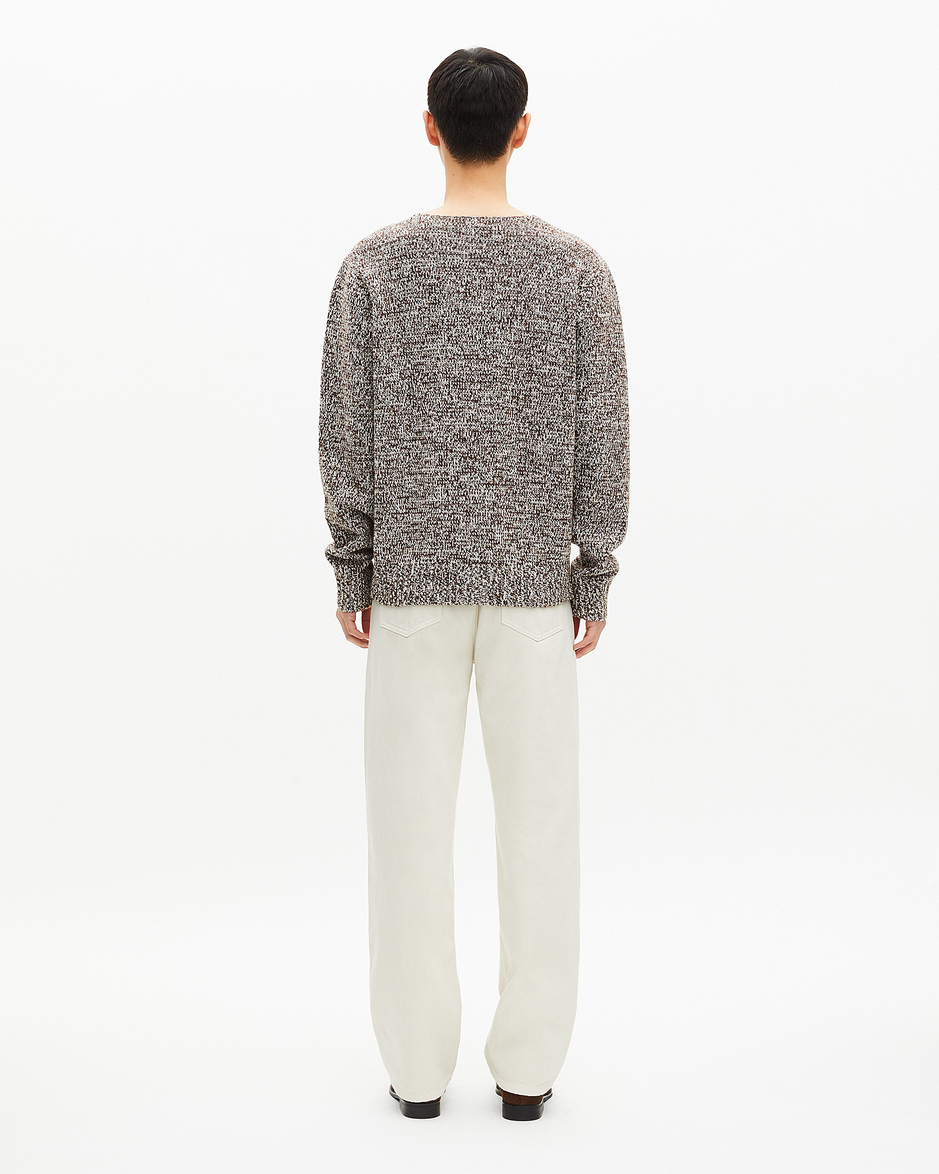 Beige and white sweater