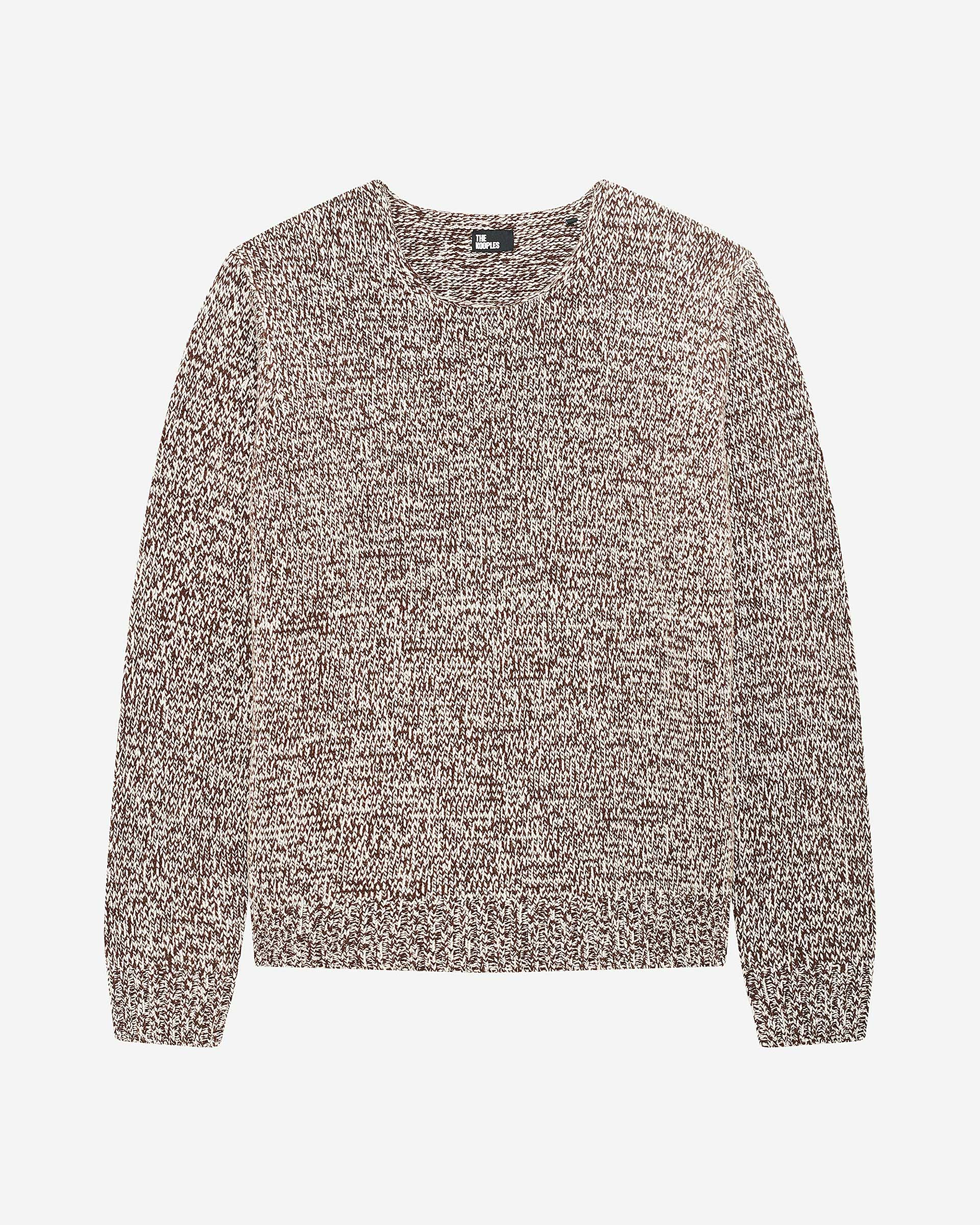 Beige and white sweater
