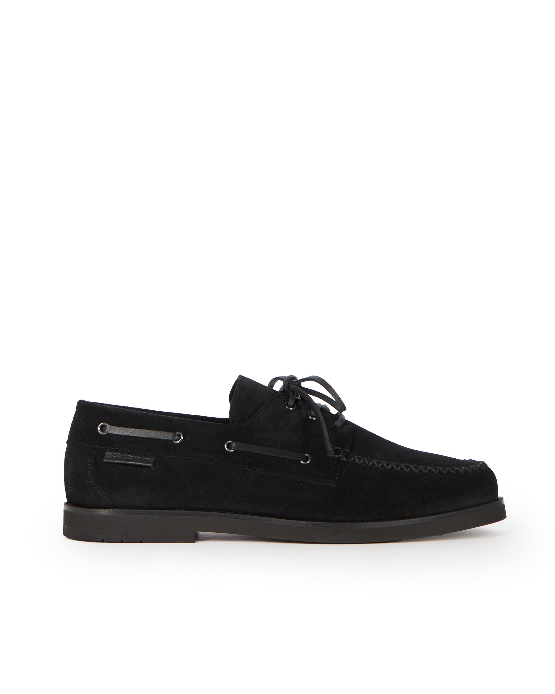 Black suede loafers