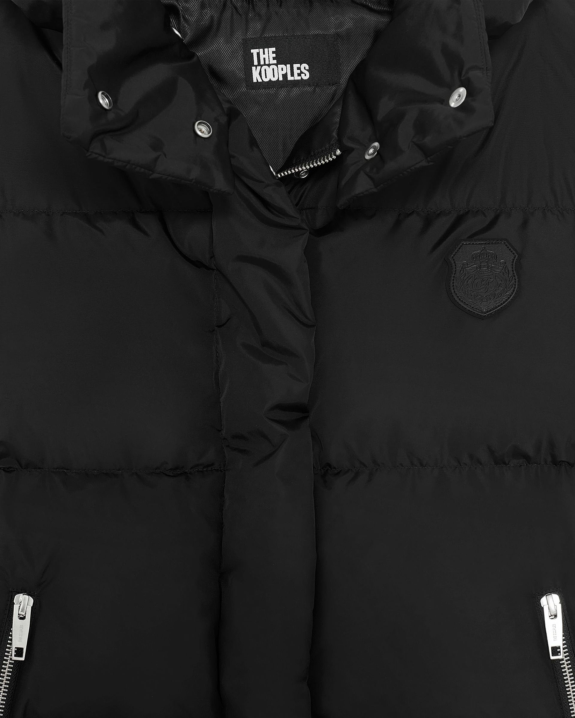 Black down jacket with removable sleeves