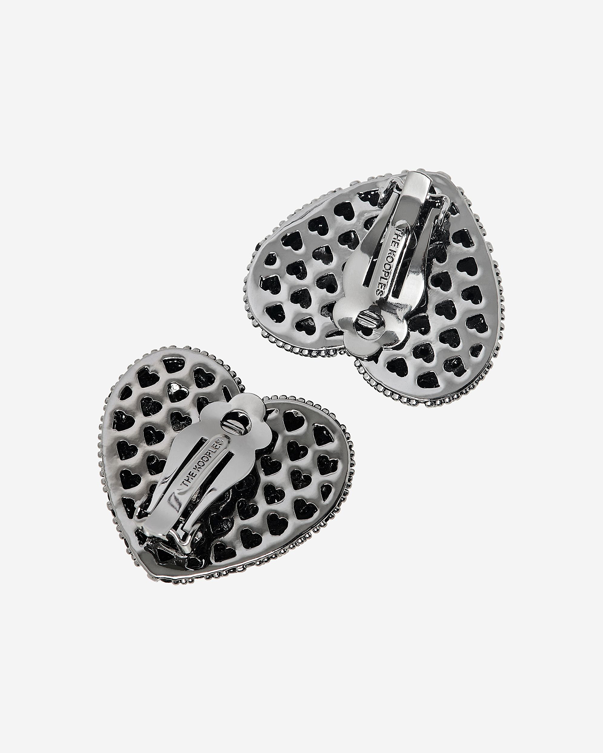 Black clip-on earrings