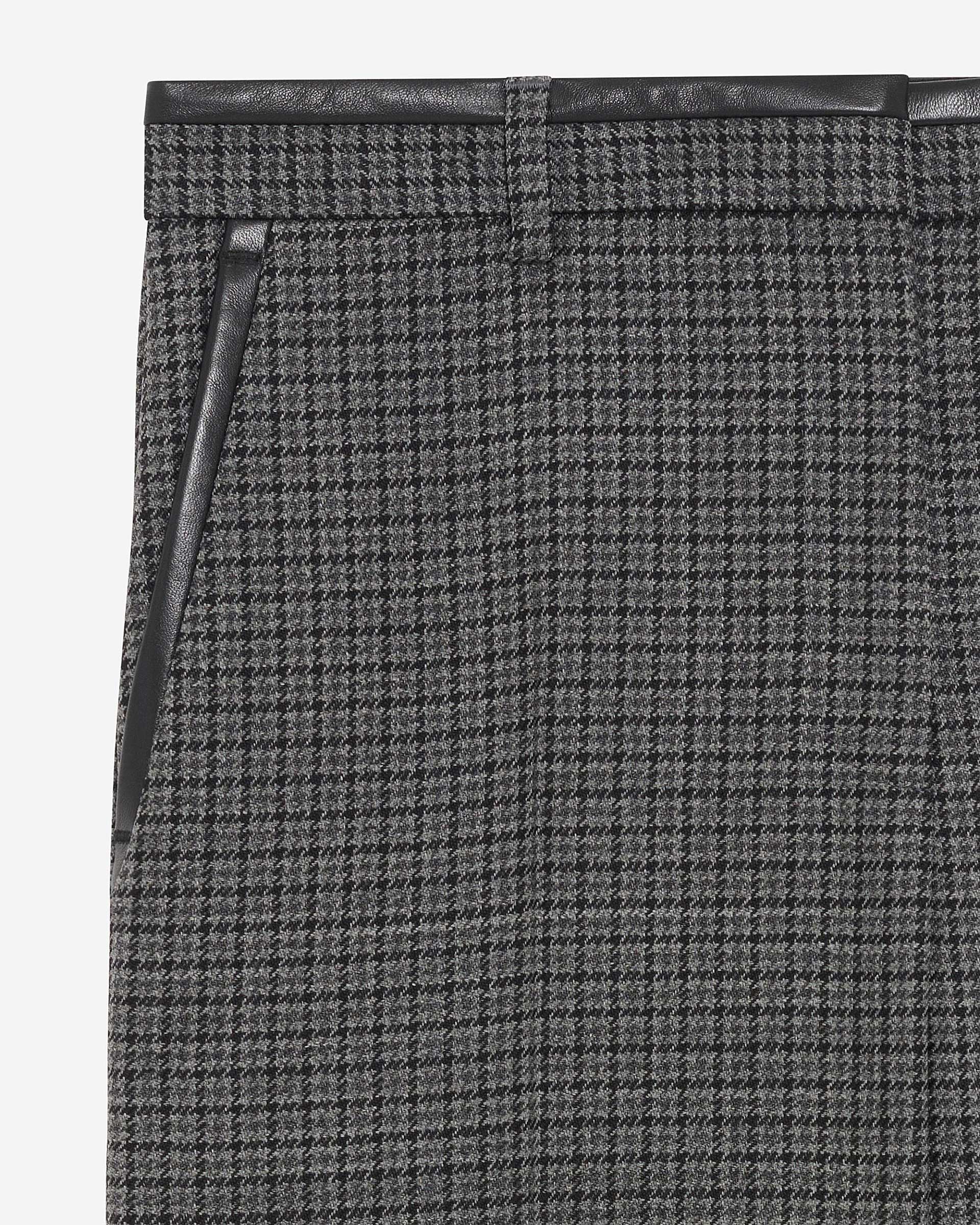 Black and grey straight-leg tailored pants