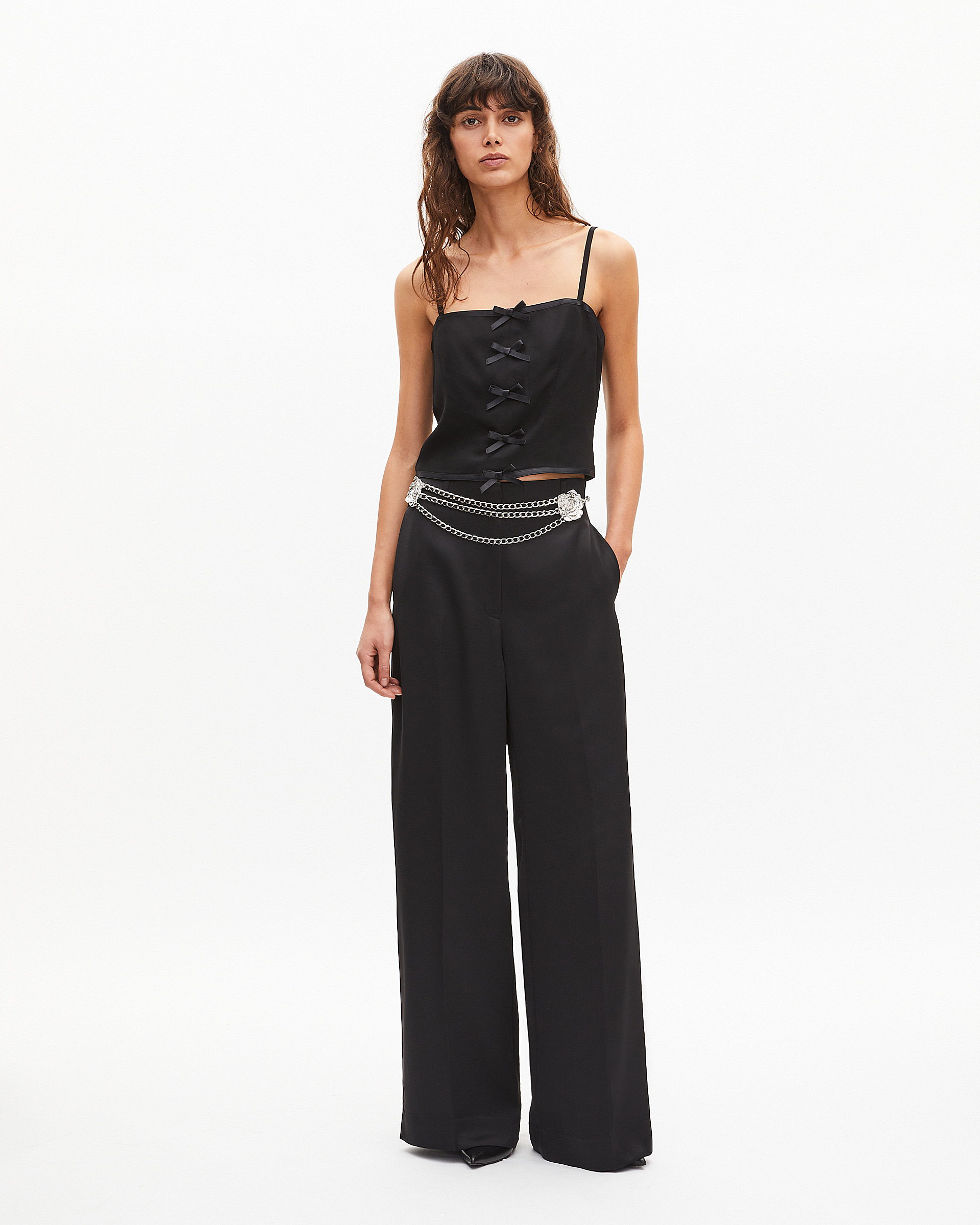 Top with black bow detail