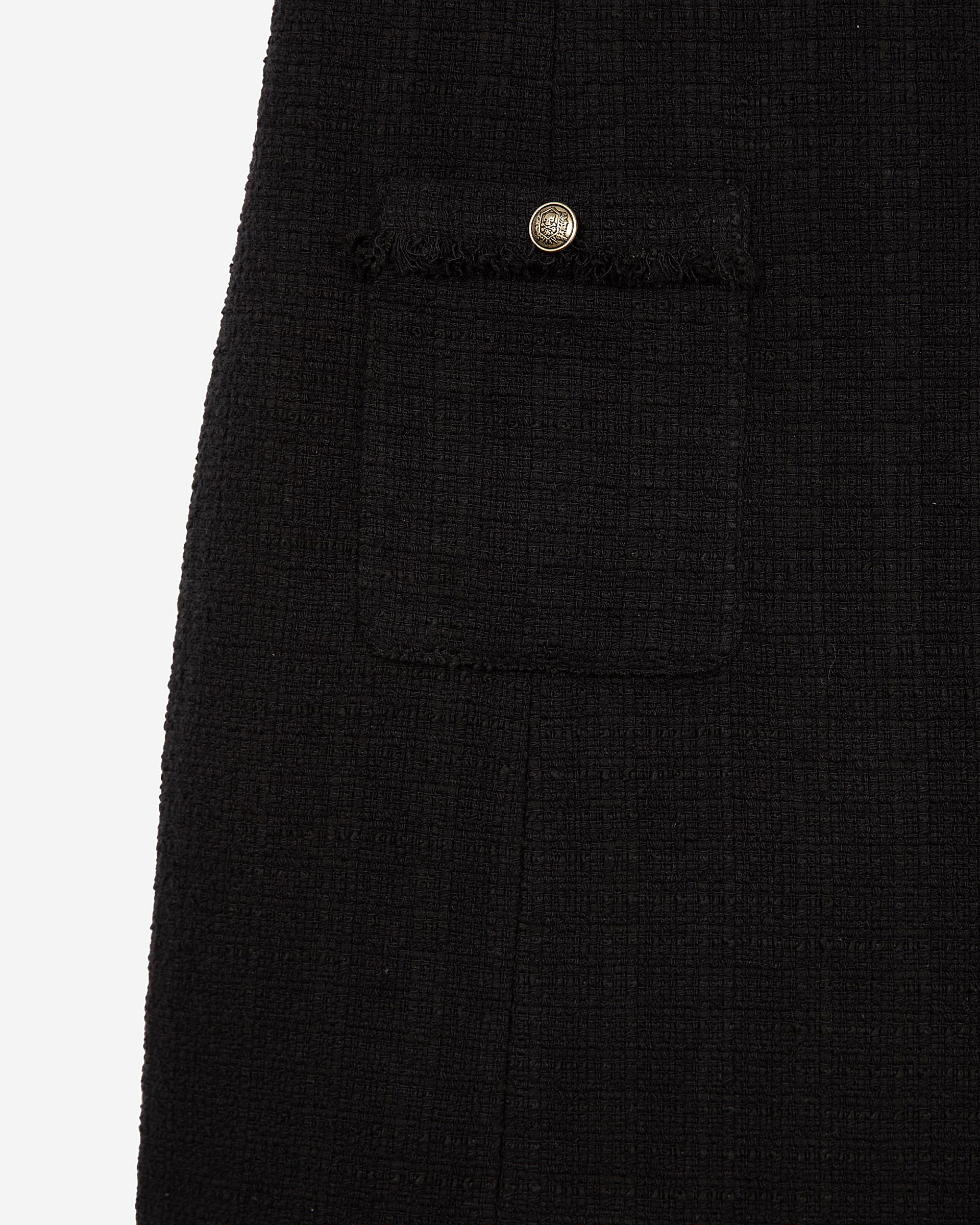Short black tweed dress