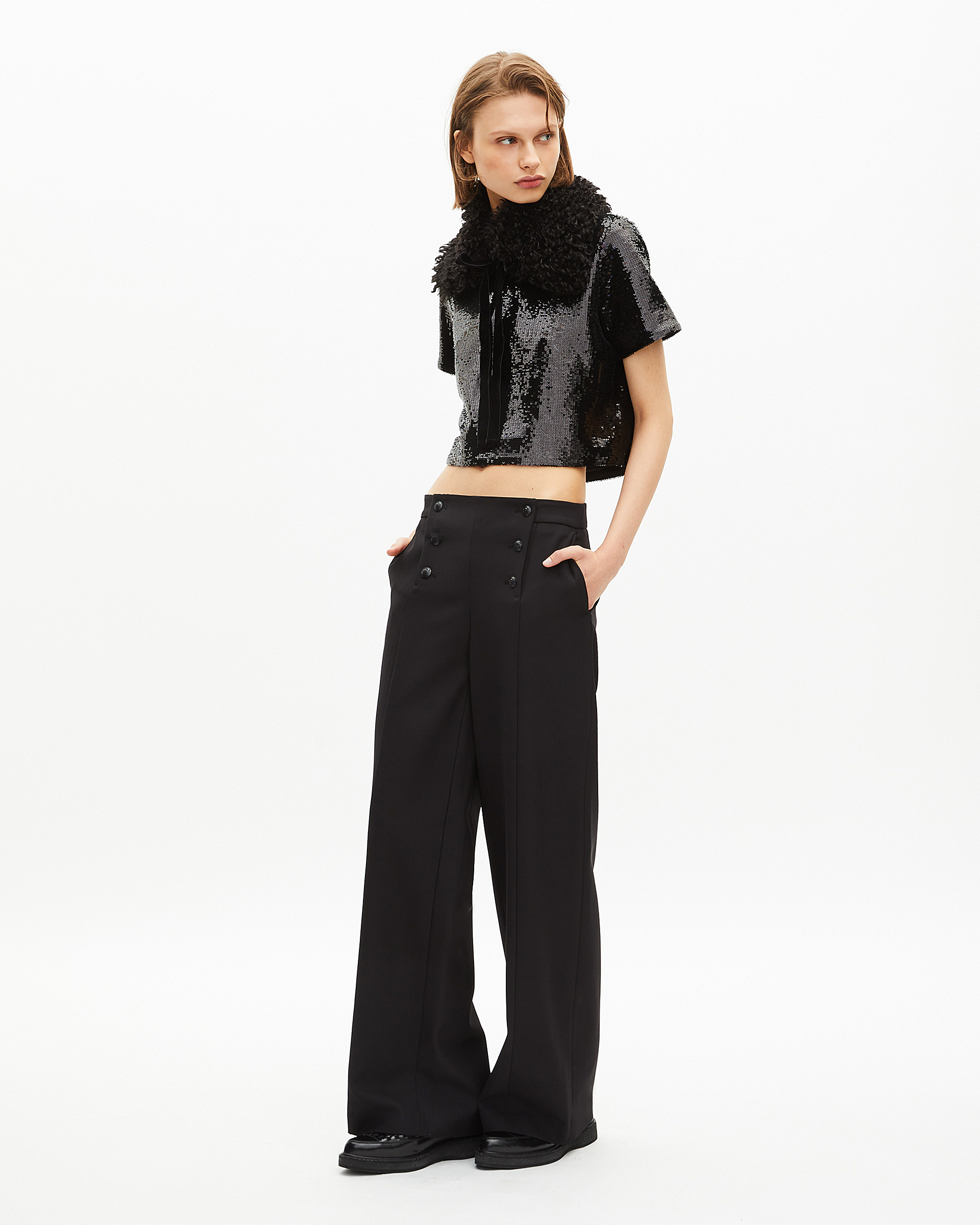 Black sequin top