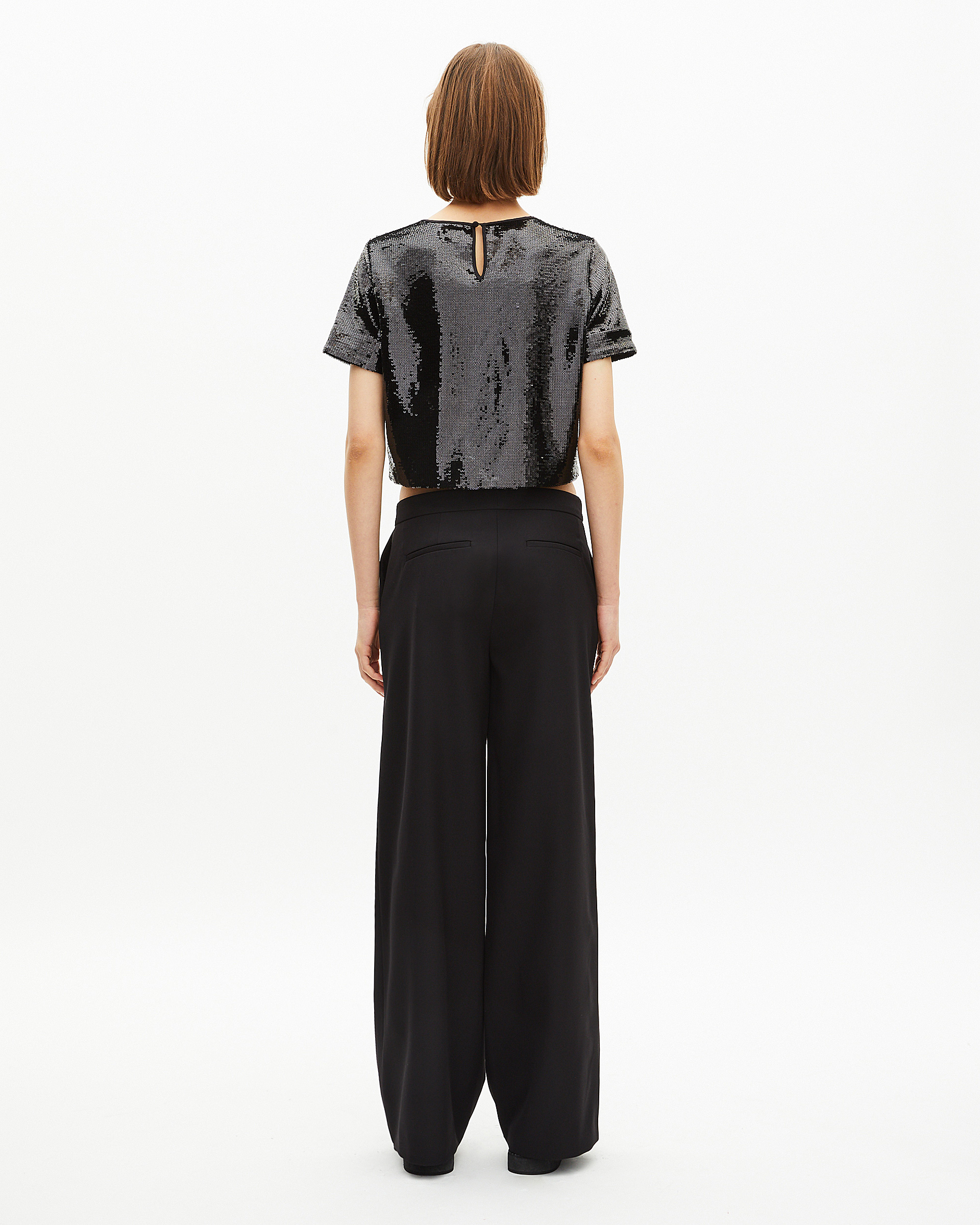 Black sequin top