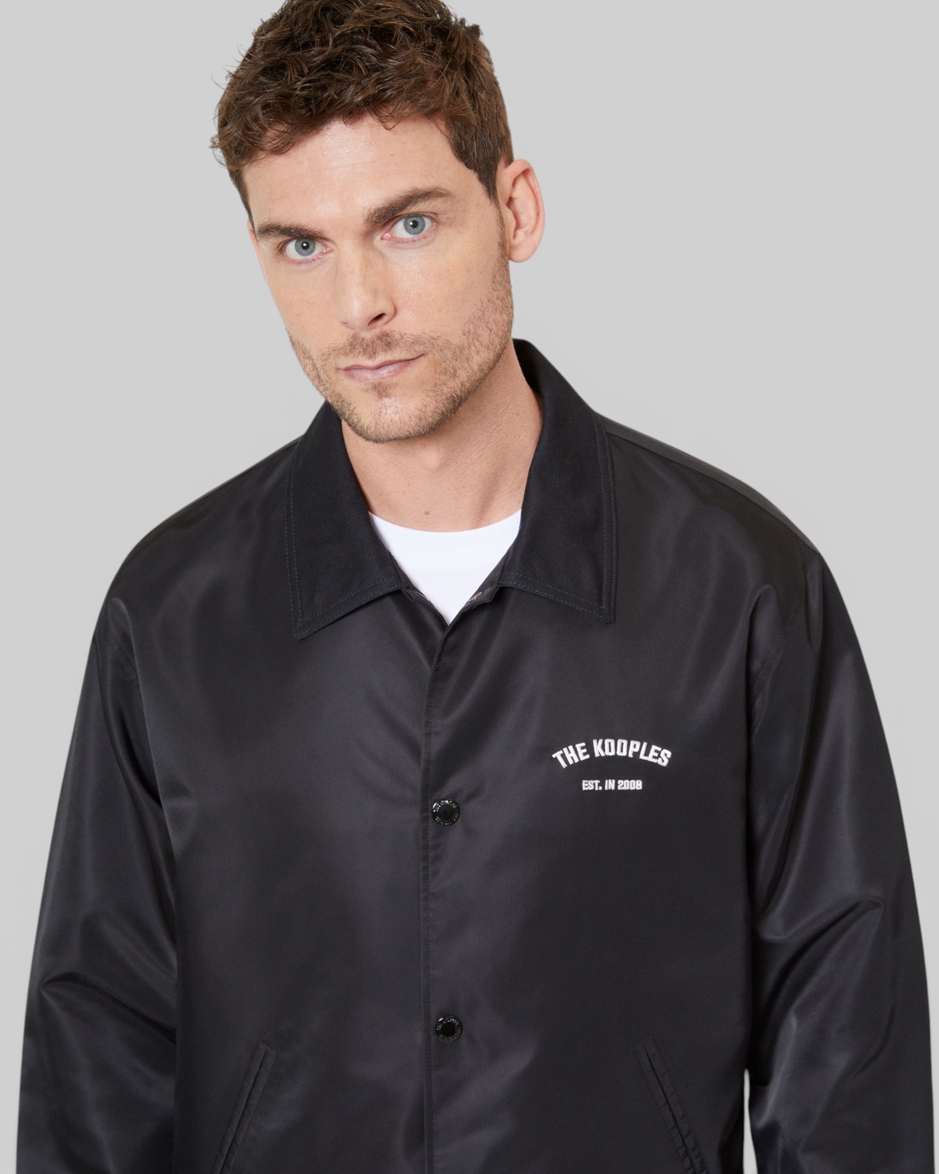 Jacket with black back embroidery
