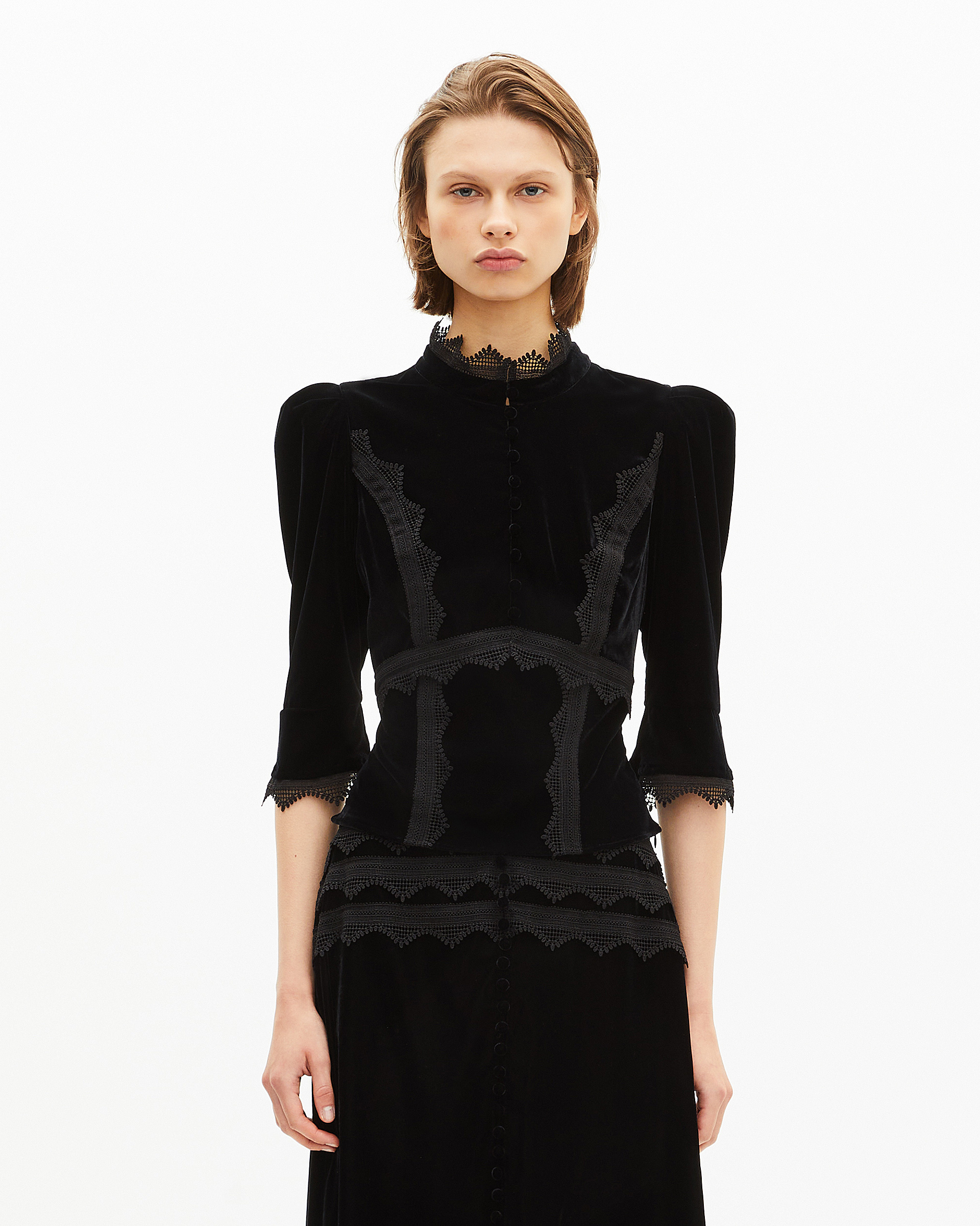 Black velvet top