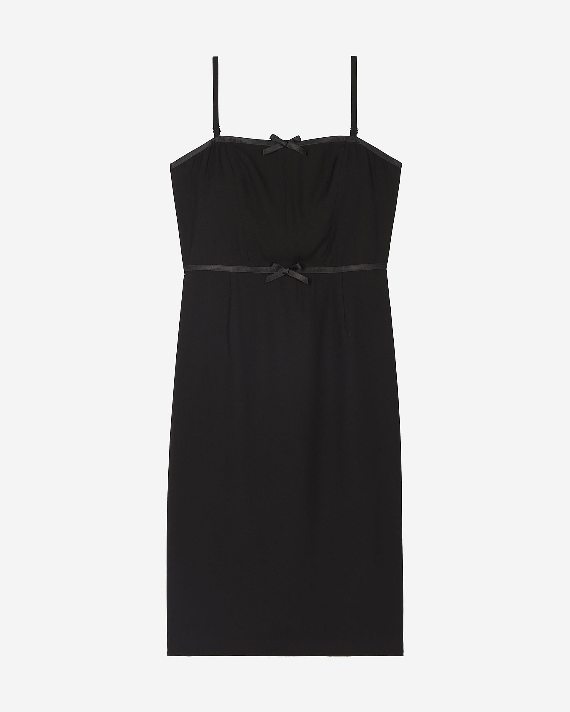 Short dress with black bow detail
