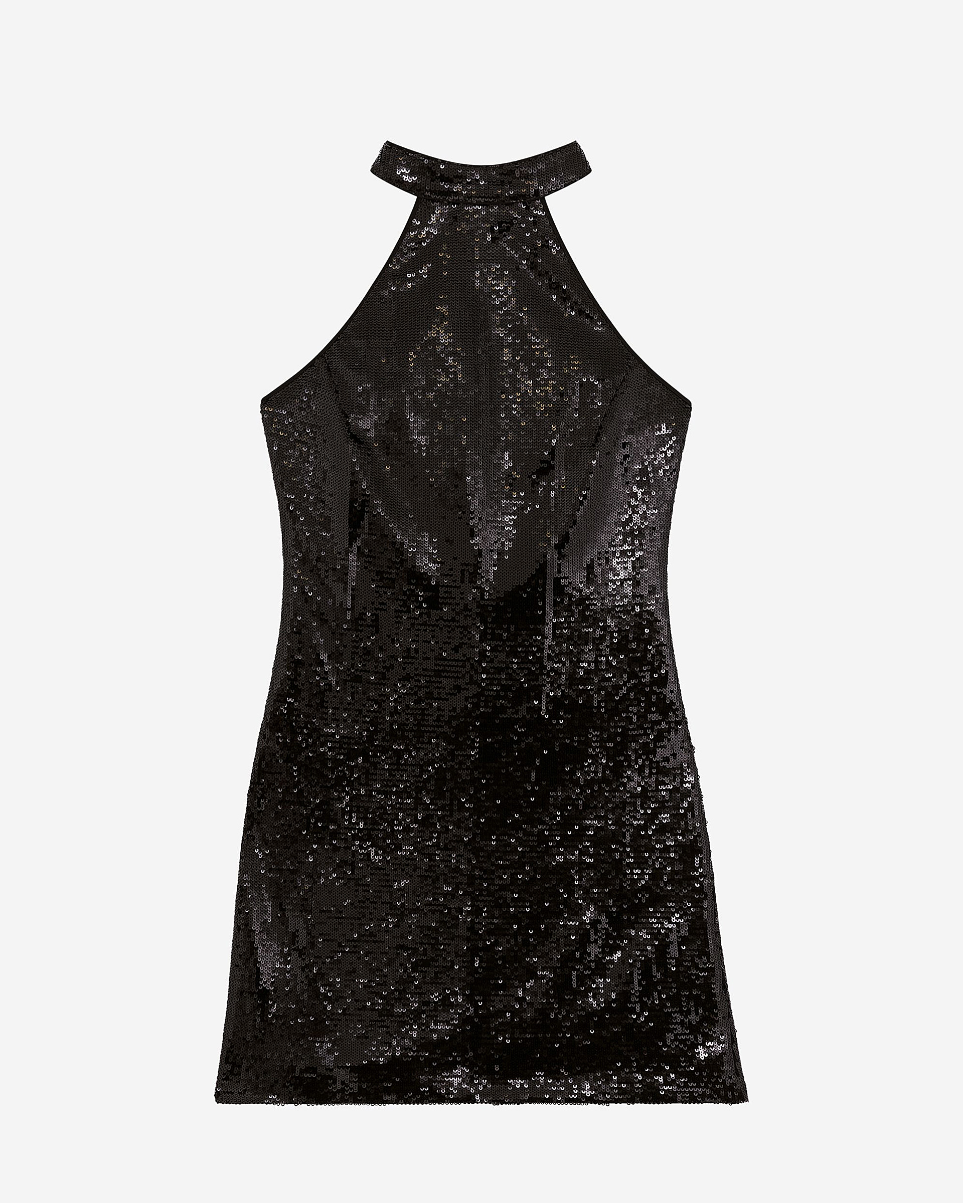 Short black sequin dress