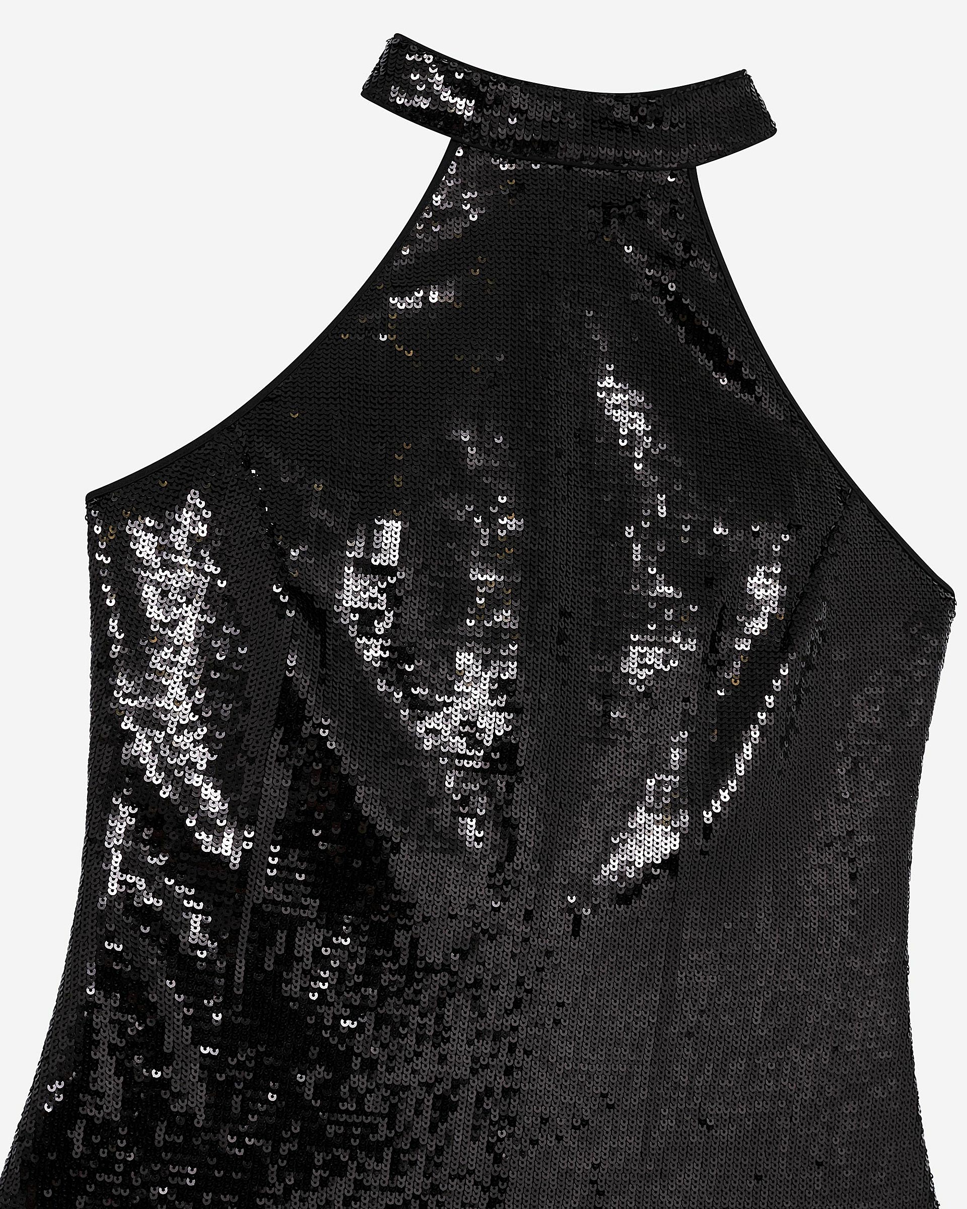 Short black sequin dress
