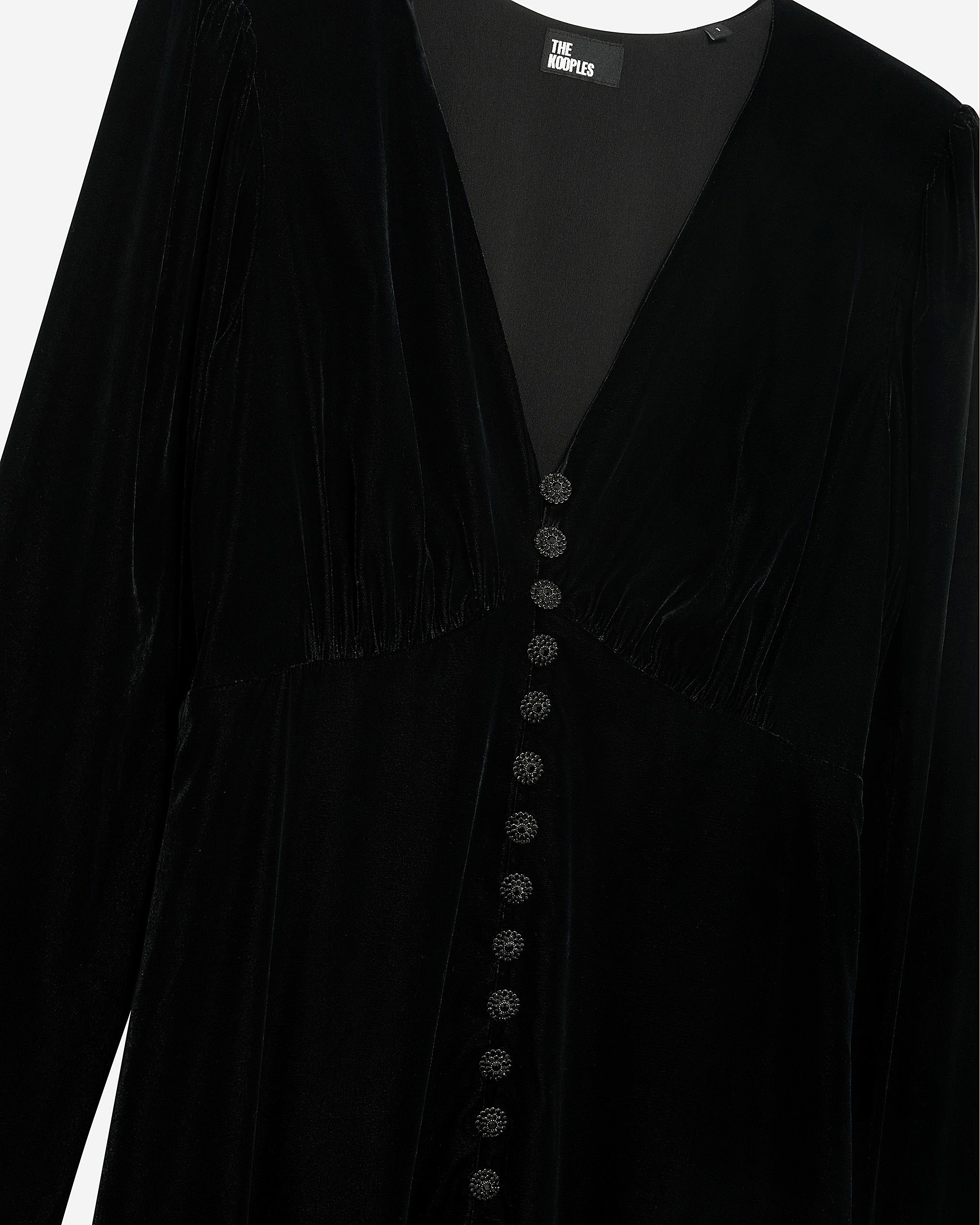 Black velvet maxi dress